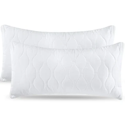 Obrázek Utopia Bedding polštář 40 x 80 cm (sada 2 ks), prošívaný na postel a jako dekorační polštář, výplň polštáře, pohovku, ozdobný gauč (bílý)