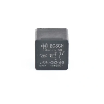 Obrázek Bosch 0332019109 mini relé 12 V 30 A, IP5K4, provozní teplota od 40 do 100 , zavírání, 5 pinů, 2 x 87