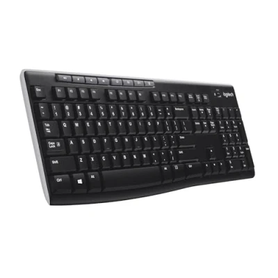 Obrázek Logitech K270 bezdrátová klávesnice pro Windows, 2,4 GHz bezdrátová, standardní velikost, numerický blok, 8 speciálních tlačítek, výdrž baterie 2 roky, kompatibilní s PC, notebookem, německé rozložení