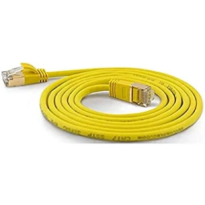 Obrázek wantecWire Extra tenký propojovací kabel CAT.7 kabel, CAT. 6 konektor SSTP stíněný, délka 1 m, žlutý