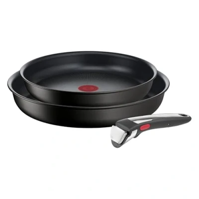 Obrázek Tefal L39591 Ingenio Unlimited stapelbar Antihaftversiegelung induktionsgeeignet Thermo Signal Temperaturanzeiger Schwarz 3 teiliges Set