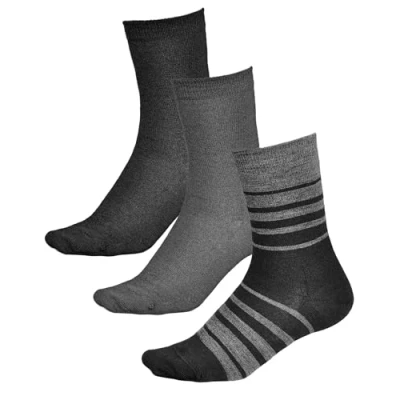 Obrázek vitsocks Dámské vlněné ponožky merino teplé (3 páry) zimní tenké vel. 35 38, 39 42, Černá/šedá multipack