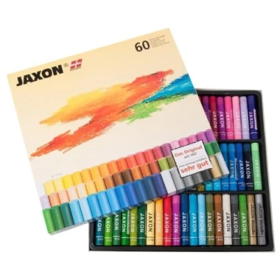 Obrázek Honsell 47460 Jaxon olejová pastelová křída, 60dílná sada v kartonovém pouzdře, brilantní, stálobarevné barvy, ideální pro umělce, hobby malíře, děti, školu, výuku umění, bez škodlivých látek