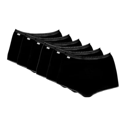 Obrázek Playtex Dámské maxi slipy Coton Stretch x6, černá