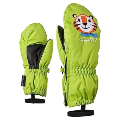 Obrázek Ziener Dětské LE ZOO MINIS glove lyžařské rukavice / zimní sporty teplé, prodyšné, zelené (lime green), 92 cm