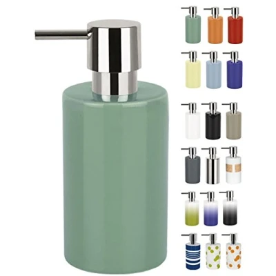 Obrázek Spirella dávkovač mýdla Tube s pumpičkou tekutého porcelán 300 ml Langliebig und Robus mech zelený