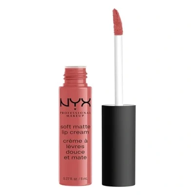 Obrázek NYX Professional Makeup Rtěnka, jemný matný krém na rty, krémový a povrch, vysoce pigmentovaná, dlouhotrvající, veganská receptura, barevný odstín: Zurich