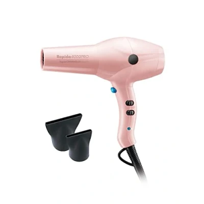 Obrázek Diva PRO114 Pro Styling Rapida 4000 vysoušeč vlasů 4 nastavení teploty a 2 ventilátoru proud studeného vzduchu robustní nylonové pouzdro, růžové