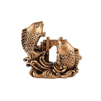 Obrázek Lachineuse Feng Shui Statuette Karpfen, goldfarben, 8x5x8cm