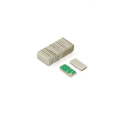 Obrázek Samolepící neodymový magnet N42 10 mm x 5 1 silný 0,6 kg Jih balení 20