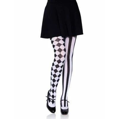 Obrázek LEG AVENUE 7720 Harlequin Pantyhose, jednotná velikost (EUR 3640), černo bílé