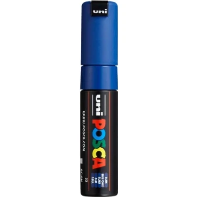 Obrázek uni ball 182651 zvýrazňovač POSCA se širokým klínovým hrotem, PC 8K, modrý, 1 kus