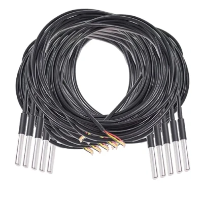 Obrázek AZDelivery 10x DS18B20 3M kabel digitální nerezový teplotní senzor, čidlo, vodotěsný kompatibilní s Arduino a Raspberry Pi včetně e knihy teplotním senzorem Shelly