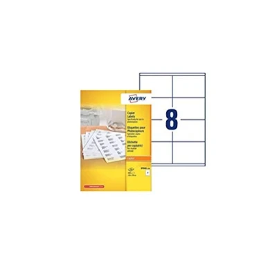 Obrázek AVERY 800 Etiketten für Kopierer, monochrom, 105 x 70 mm