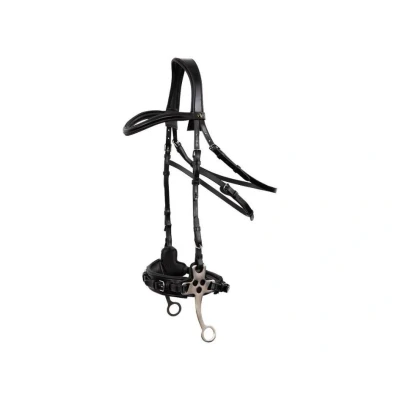 Obrázek Hackamore uzdečka BR Lydney black/silver COB