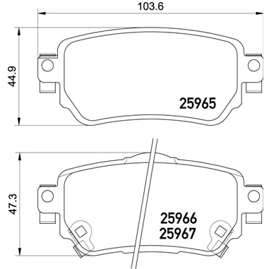 Obrázek Sada brzdových destiček, kotoučová brzda BREMBO P 56 098