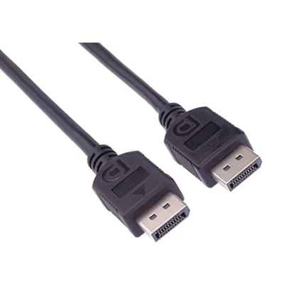Obrázek PremiumCord DisplayPort spojovací kabel M/M 2 m, na kabel, 10,8Gbps, video až 3840x2160@30Hz, 2560x1600, 2K@60Hz, FULL HD 1080p, HDCP 2. 2, černý