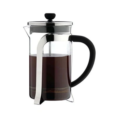 Obrázek Café Olé Grunwerg MODE Kaffeebereiter aus Glas 350 ML, 3 Mokkatassen / Demitasse KM 03C Chrom 195x49x10 cm