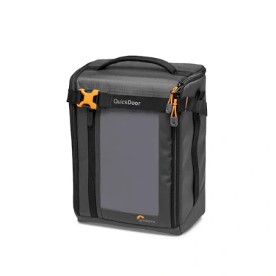 Obrázek Lowepro GearUp Creator Box Large II, taška pro bezzrcadlové a DSLR kamery, na fotoaparát s přístupem QuickDoor, vyrobeno z recyklovaného materiálu, oranžově polstrované vnitřní přihrádky, šedá