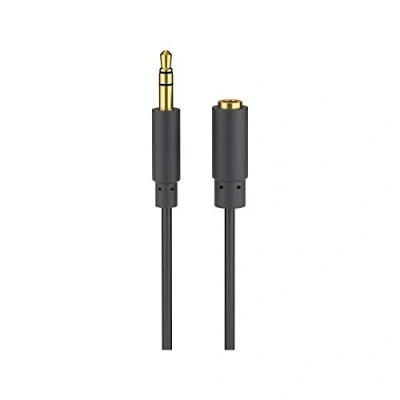 Obrázek Audio napájecí prodlužovačka 3,5 mm stereo konektor &gt; 5,0 m Černá, 1 kus