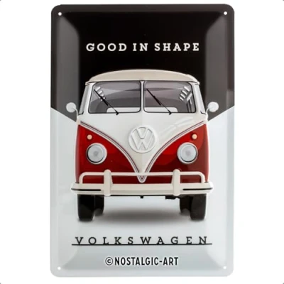 Obrázek Nostalgic Art Retro plechová cedule, 20 x 30 cm, VW Good In Shape nápad na dárek Volkswagen Bus z kovu, vintage design
