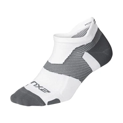 Obrázek 2XU Unisex Vectr Light Cushion No Show Socks Socken, weiss grau, L (42 46)