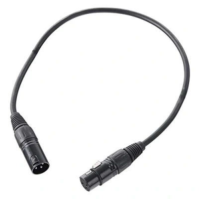 Obrázek Pronomic XFXM 0. 5 kabel mikrofonu (délka 0,5 m, XLR samice 3 pól &gt; male pól, konektor ručně pájený, odolný proti kyselinám a oleji, upínací kleště pro odlehčení tahu) černý