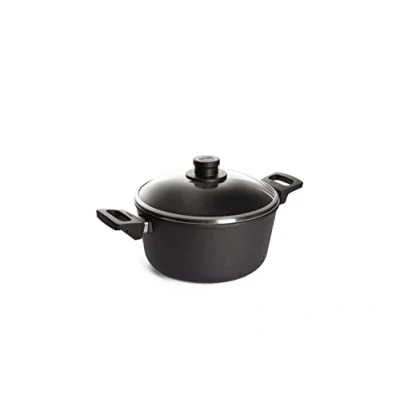 Obrázek Woll 124ILL Induction Line litinová zátka ø 24 cm, 12 cm vysoká, 4,5 litru se 2 bočními úchyty včetně bezpečnostního skla