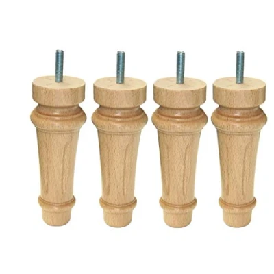 Obrázek Margot Royal Louis XVI 3700527828183 Bettbeine, Holz, naturlackiert, Höhe 15 cm, 4 Stück