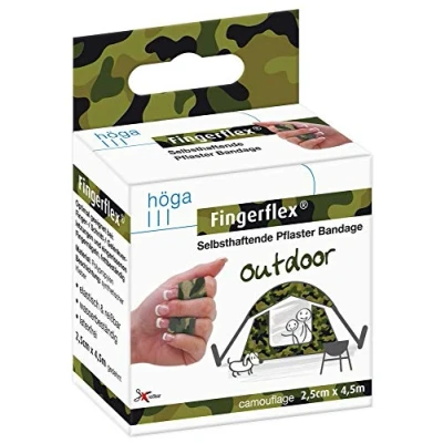 Obrázek Fingerflex Camouflage, 2,5 cm x 4,5 m natažená, samolepicí náplast bandáž / obvaz na prsty, 1 balení (1 15 g)