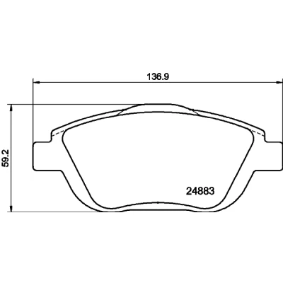 Obrázek HELLA 8DB 355 014 551 sada brzdových destiček, kotoučová brzda