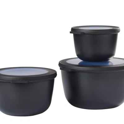 Obrázek Mepal Black cirqula 3 dlg Sada, plast, nordická černá, 19,2 x 12 cm