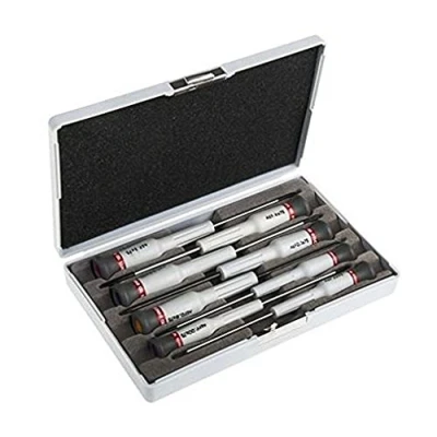 Obrázek FACOM Werkzeugkoffer Mit 8 Schraubendreher Bits Schlitz, Kreuz und Pozidriv AEF.J6 Präzisionsschraubendreher 5 Schlitz Bits, 1 Bit, 2 Aufbewahrungskoffer