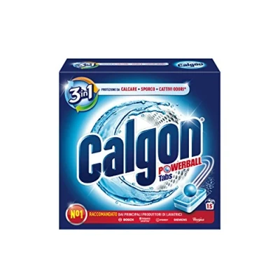 Obrázek Calgon 2v1 Tabs, změkčovač vody proti vodnímu kameni a nečistotám v pračce, 15 ks