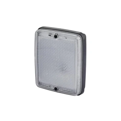 Obrázek HELLA 2ZR 003 236 051 zpětný světlomet halogen 12V / 24V nástavba/montáž ADR/GGVS/ECE barva světelného panelu: čiré zástrčka: plochá zástrčka vzadu, černý, černý