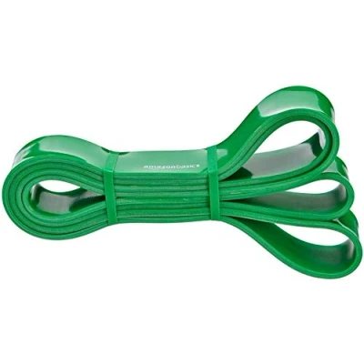 Obrázek Amazon Basics Fitness pás, odporový pás 22,5 až 56,5 kg, zelený
