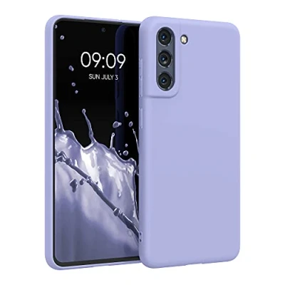 Obrázek kwmobile pouzdro kompatibilní se Samsung Galaxy S21 FE měkké TPU silikonové vhodné pro bezdrátové nabíjení pastelová levandule