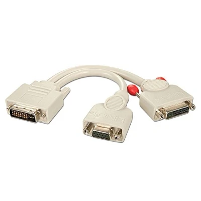 Obrázek Lindy 41048 DVI D samice s VGA kabel šedý