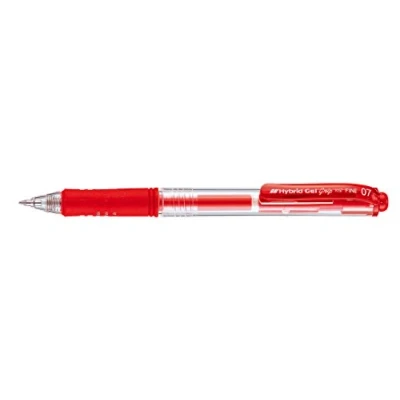 Obrázek Pentel Hybrid Gel Grip Inkoustové pero 0,7 mm hrot psaní 0,35 šířka čáry 12 kusů červená