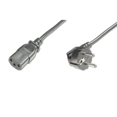 Obrázek DIGITUS Síťový připojovací kabel 5,0 m CEE 7/7 (Typ F) 90 na C13 zástrčka / zdířka H05VV F3G 1. 0 mm²
