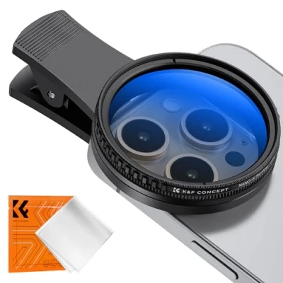 Obrázek K&amp;F Concept Univerzální kamera na mobilní telefon CPL sada filtrů, filtr pro fotoaparát mobilního telefonu, 52mm filtr, pouze iPhone