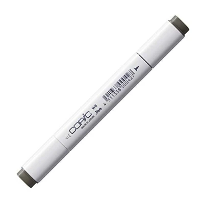 Obrázek COPIC Classic Marker typ W 8, teple šedý č. profesionální popisovač layoutu, se širokou a jemnou špičkou
