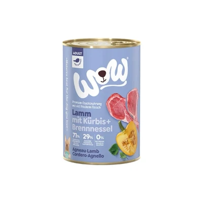Obrázek Konzerva WOW Adult jehněčí s dýní 400g