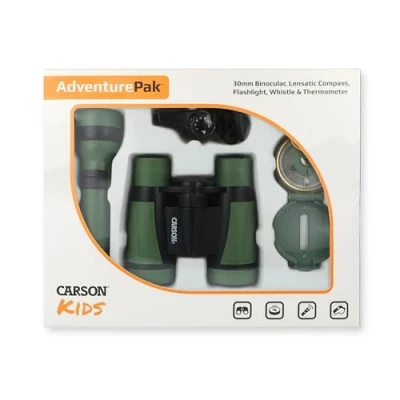 Obrázek Carson HU 401 AdventurePak Outdoor Entdeckerset für Kinder mit Fernglas, Kompass, Taschenlampe, Signalpfeife, Thermometer
