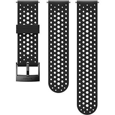 Obrázek Suunto Ersatz Uhrenarmband, für alle Spartan Sport WRH und 9 Uhren, Silikon, Länge: 22,9 cm, Stegbreite: 24 mm, Schwarz/Schwarz, Inkl. Stifte zur Montage, SS050225000