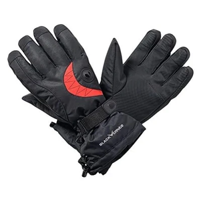Obrázek Black Crevice Lyžařské rukavice pro dospělé, černé/červené, M