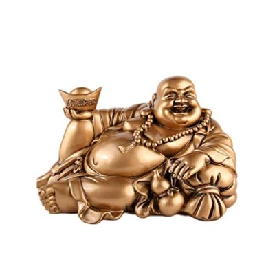 Obrázek Lachineuse lachender Buddha, goldfarben, 28x15x20cm