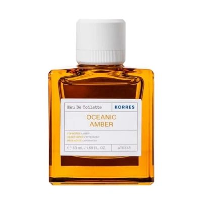 Obrázek KORRES OCEANIC AMBER Eau de Toilette pro muže, mužská a orientální pánská vůně, veganská, 50 ml
