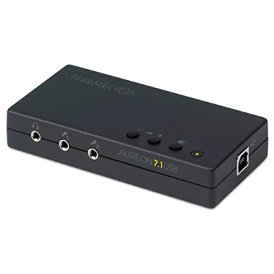 Obrázek TERRATEC AUREON USB 7.1 PC zvuková karta externí 8kanálový soundbox optický vstup pro AC3 a DTS až 8 reproduktorů analogová digitální audio zařízení
