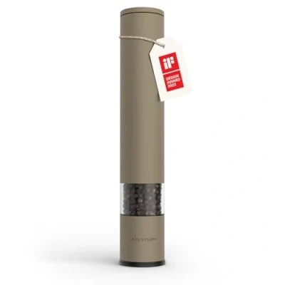 Obrázek LARS NYSØM Ruční Mlýnek na sůl a pepř velký (28,8 cm) s nastavitelným keramickým mlýnkem od hrubého až po jemný I Design koření (1 kus) (tmavě hnědá)